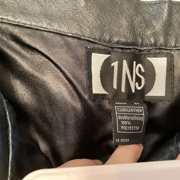 Leather Trousers, black, 5 pocket style, size 31 - Picture 3 of 12